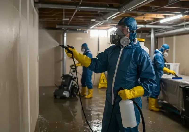 Basement Sanitization and Antimicrobial Treatment process in Houston, AK