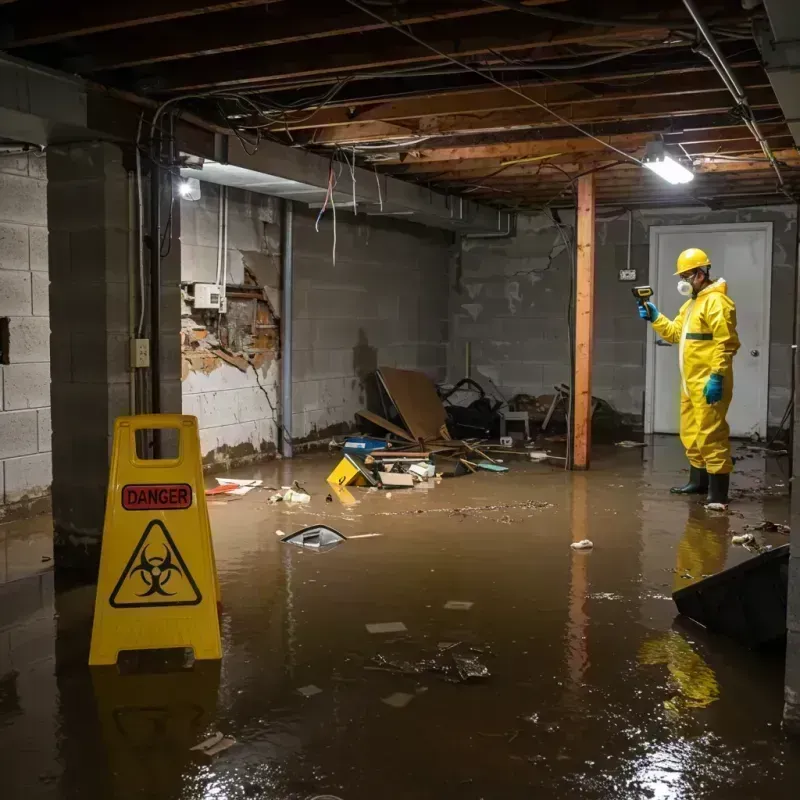 Flooded Basement Electrical Hazard in Houston, AK Property